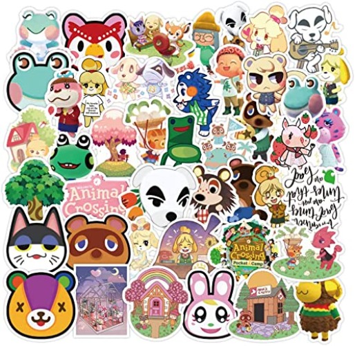 YEESACG-Animal Crossing Stickers | 50 Pack | Vinyl Waterproof Cute Game Stickers for Laptop,Bumper,Water Bottles,Phone,Skateboard | Children Teens Adults for Computer Stickers(Animal Crossing)… - Animal Crossing Stickers