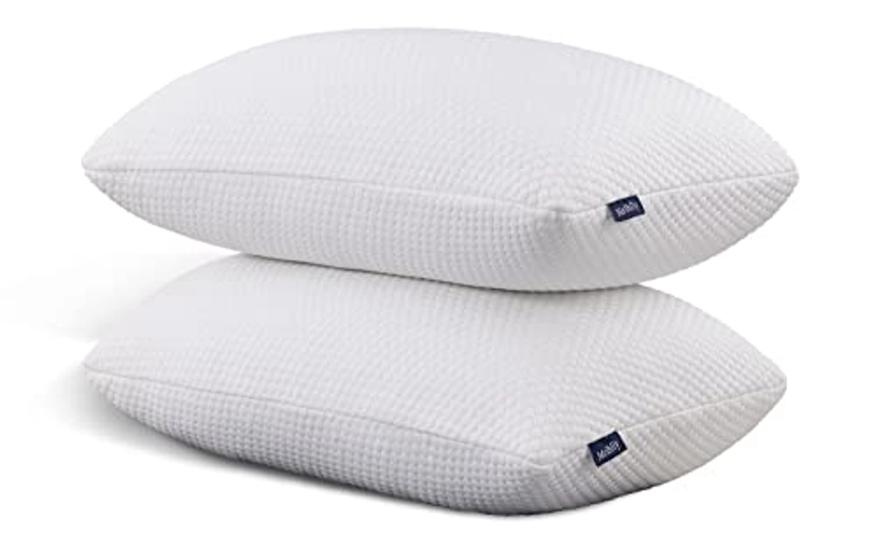 Molblly Sleeping Pillows,Shredded Memory Foam Pillow,Best Orthopedic Sleeping Pillow Non-allergenic & Anti dust mite,Soft Hotel Quality Pillows,Standard Size(2 Pack, 51 x 66 cm) - 51x66CM