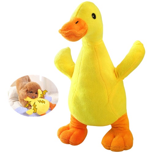 KONKY Squeaky Dog Toy, Durable Dog Plush Chew Toy Dog Companion, Interative Training Toy for Small Medium Dogs Pets (Duck)