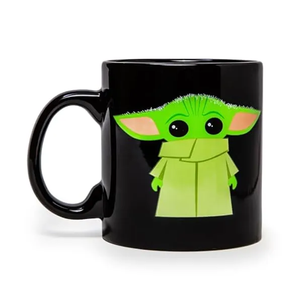 Silver Buffalo Star Wars The Mandalorian The Child Stands Ceramic Coffee Mug, 20-Ounces