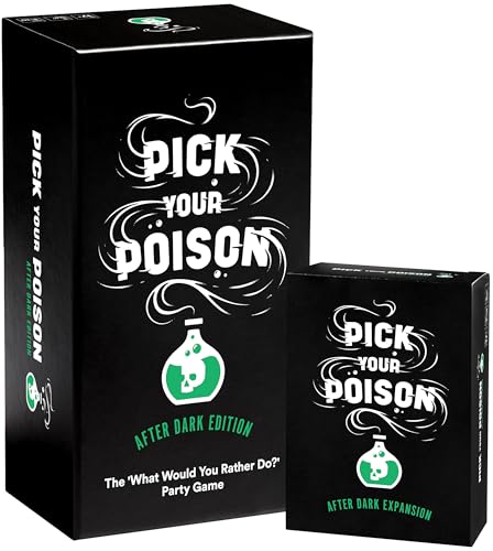 Pick Your Poison After Dark + Expansion Set Party Game - The “What Would You Rather Do?” Adult Card Game