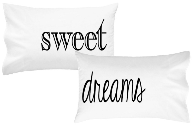 Sweet Dreams Pillowcase Set - Mixed Font / Standard/Queen(20x30")