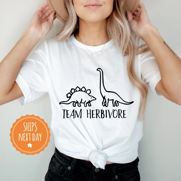 Team Herbivore Shirt - Dinosaur Graphic Tee 