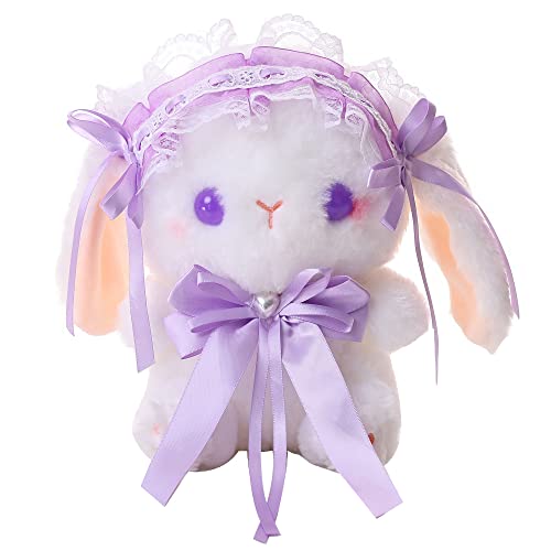 YOMOTREE Stuffed Animal Doll Plush Toys, Plushie Animal Toys, Cute Plush Animals, Lolita Bunny 9 Inches, Children's Gifts Rabbit (Purple) - Purple