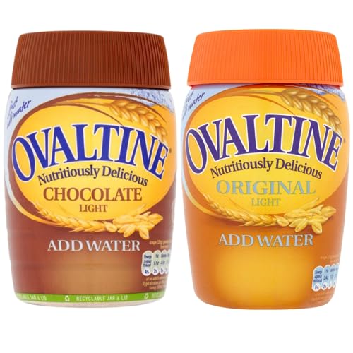 Malted Chocolate Drink Bundle with Ovaltine Chocolate Light 300g and Original Light 300g (2 Pack)