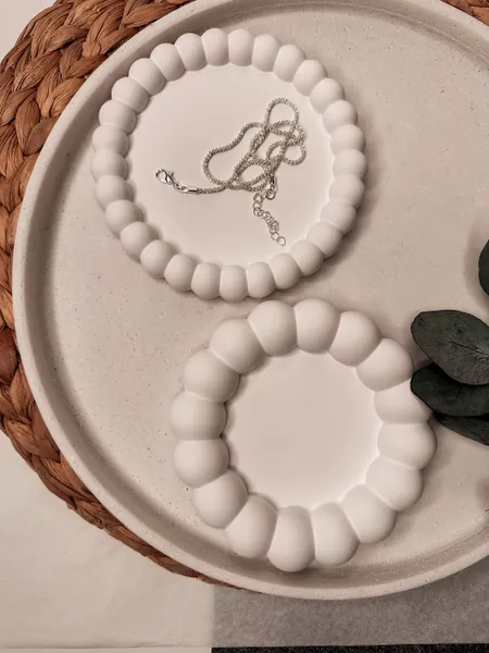 Bubble trays | Candle bowl | jewelry bowl | Ceramic | white