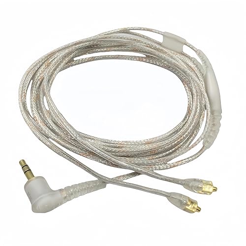 Replacement EAC64CL 64 -Inch Detachable Earphone Cable for Shure SE215, SE315, SE425 SE535 and SE846 Earphones (Clear) - Clear
