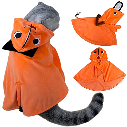 Chainsaw Cosplay pet Dog and cat Costume Cape, Anime Halloween pet Prop Clothing, Chainsaw Monster Cosplay Party