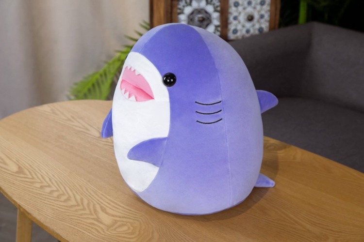 Soft Boba Shark Plush - Purple / 33cm