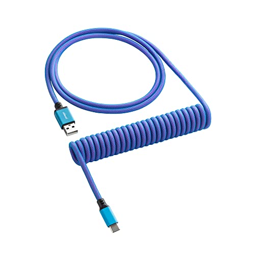CableMod Classic Coiled Keyboard Cable (Galaxy Blue, USB A to USB Type C, 150cm) - Classic Coiled (USB Type C) - Galaxy Blue
