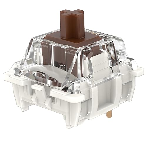Gateron G Brown Pro 3.0 Pre-lubed Switches 5pin Tactile for MX Mechanical Type Key Gaming Keyboard Switches, SMD RGB Light Plate Mounted Switches (110 Pcs-5pin, Brown) - 110pcs-5pin - Brown