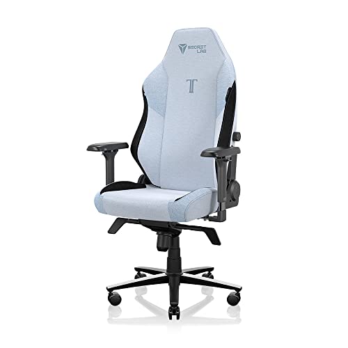 Secretlab Titan Evo 2022 Frost Blue Gaming Chair - Reclining, Ergonomic & Comfortable Computer Chair with 4D Armrests, Magnetic Head Pillow & 4-Way Lumbar Support - Blue - Fabric - Frost Blue - Regular