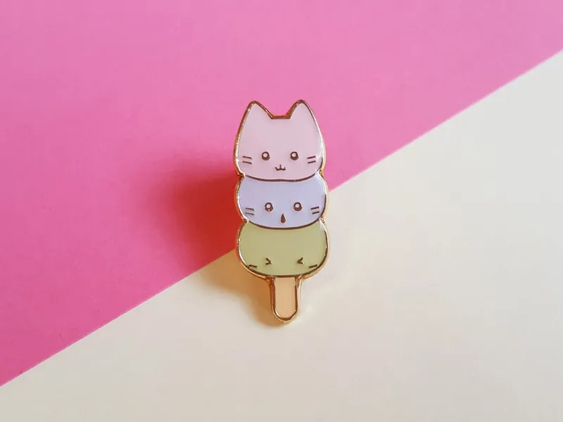Mochi Kitties enamel pin badge