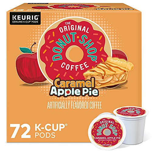 The Original Donut Shop Caramel Apple Pie Coffee, Keurig K-Cup Pod, Light Roast, 72 Count (6 Packs of 12) - Caramel Apple Pie - 60 Count