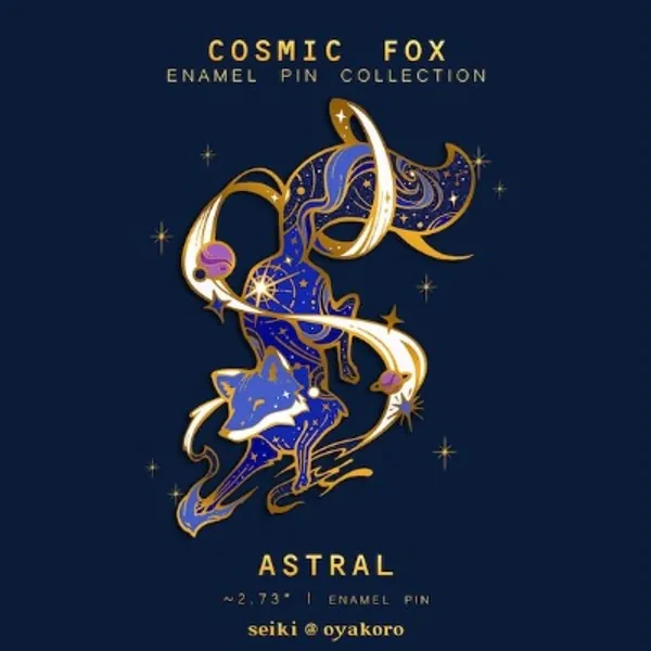 Cosmic Fox Pin | Etsy