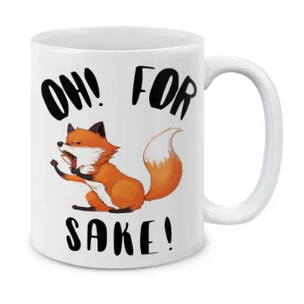 MUGBREW Mugs, Oh For Fox Sake Ceramic Coffee Mug Tea Cup, 11 OZ
