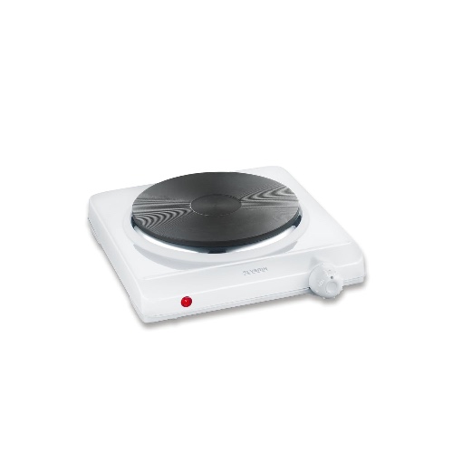 SEVERIN Spisplatta för kök, kontor eller camping, liten spisplatta med steglös temperaturjustering, campingkokare för en gryta, vit, 1500 W, KP 1091 - Enda - Vit