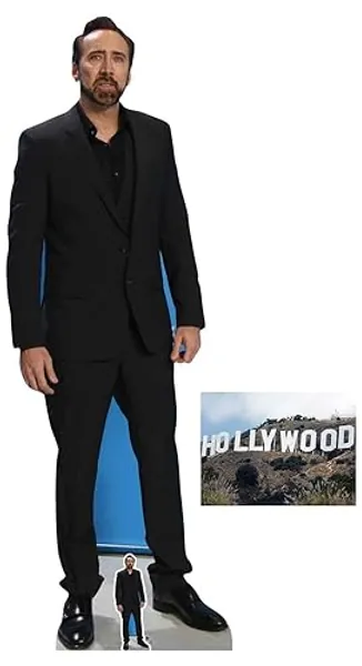 Nicolas Cage Lifesize and Mini Cardboard Cutout Fan Pack, 186cm x 66cm Includes 8x10 Star Photo