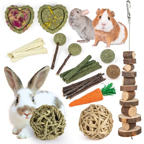 Bunny and Guinea Pig toy chews natural timothy hay 