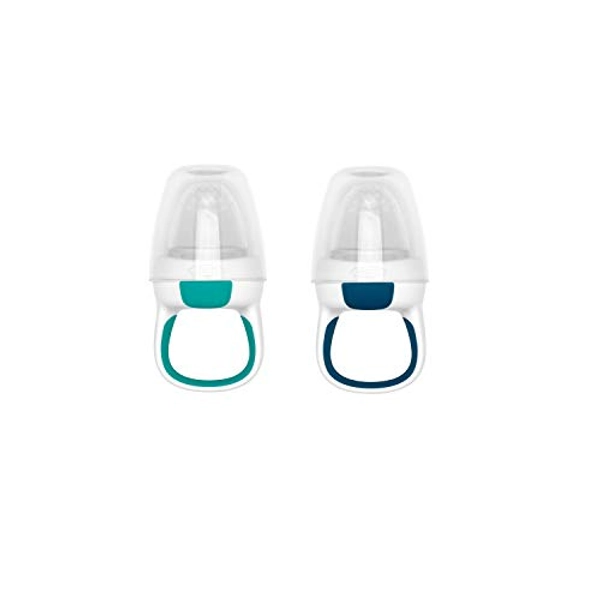 OXO Tot Silicone Self-Feeder 2 Pack Teal/Navy - Teal and Navy - 2 Count (Pack of 1)