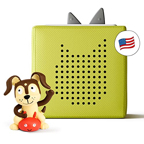 Toniebox Audio Player Starter Set with Playtime Puppy - Listen, Learn, and Play with One Huggable Little Box - Green, 3 Years and up - Green