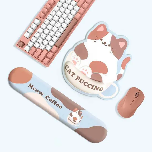 Cat Mouse Pad with Wrist Rest