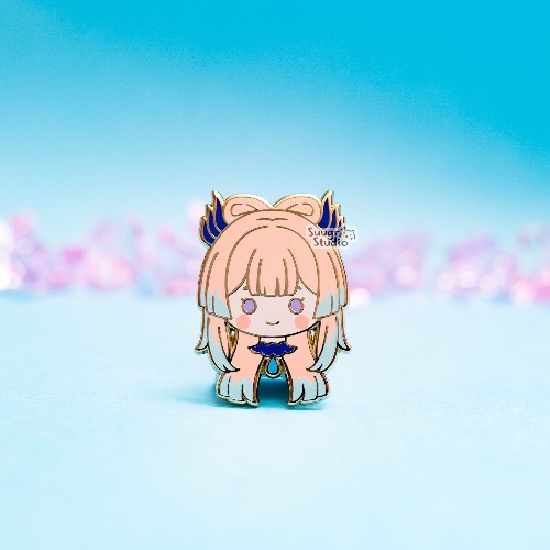 Genshin Impact Kokomi & Gorou Hard Enamel Pin - Kokomi / [A Grade] / Simple Rubber Back