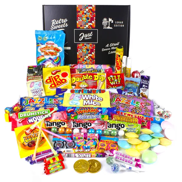 Retro Sweets Hamper: Just Treats Lunar Gift Hamper: Jam Packed with the Best Ever Retro Sweets