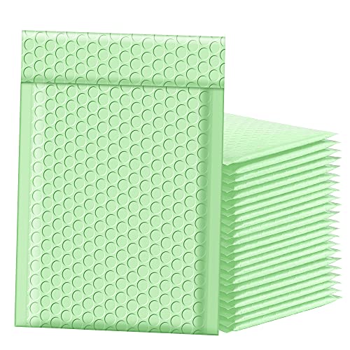 Famagic Bubble Mailers 6x10 Inch 25pc Mint Green Shipping Bags, Chic Packaging Bags For Small Business, Colored Padded Mailing Envelopes, Opaque Matte Self Seal Bubble Poly Mailers Bulk #0 - Mint Green - 6x10 Inches