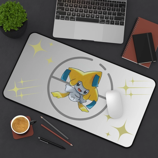 Jirachi Desk Mat, TCG Playmat, Full-Size Mouse Pad