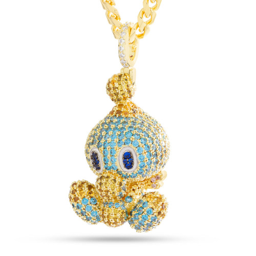 Sonic the Hedgehog x King Ice - Neutral Chao Necklace | Gold Plated / 14K Gold / 2.1"