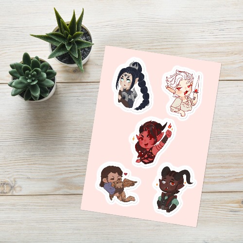 Baldur's Gate Baddies | Sticker sheet | Baldur's Gate