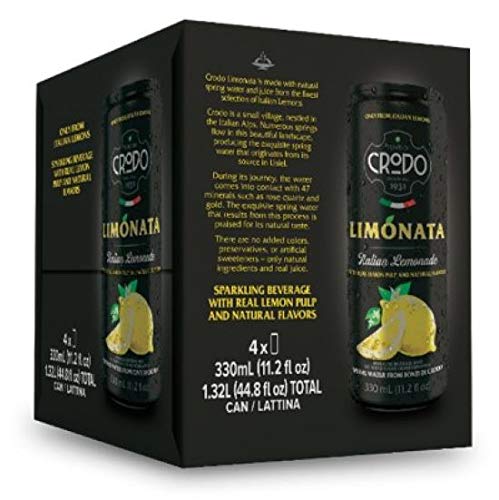 ROYAL UNIBREW Crodo Limonata - Lemon Soda (4X330ml), 1320 milliliters - 