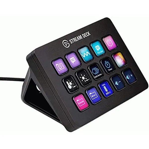 Elgato Stream Deck MK.2 – Studio Controller, 15 macro keys, trigger actions in apps and software like OBS, Twitch, YouTube and more, works with Mac and PC, Black