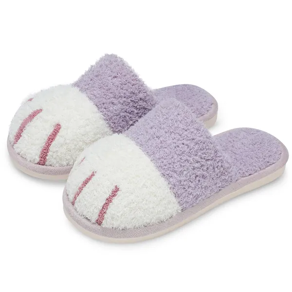 SINNO Cute Animal Slippers for Women, Winter Warm Memory Foam House Slippers, Soft Cozy Booties Non-Slip Slip-on Shoes for Girls Indoor Outdoor Shoes ,Creative Gifts for Women Girls Girlfriend