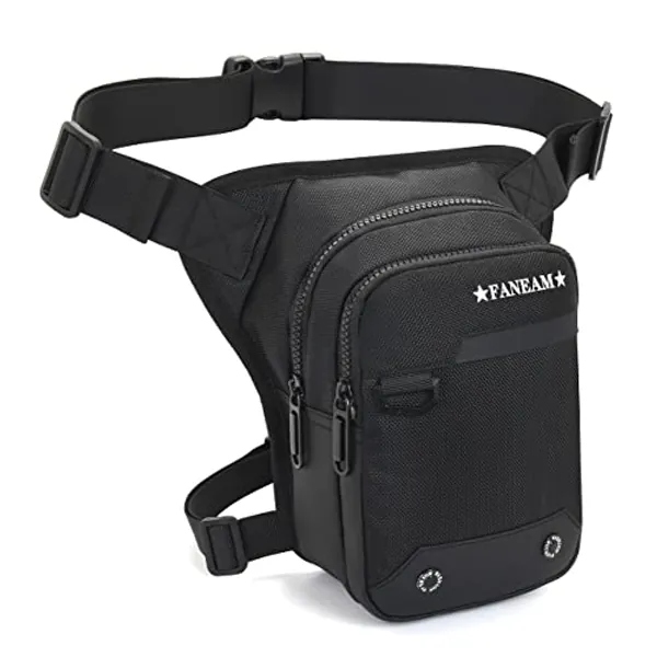 Faneam Beintasche Motorrad Herren Beintasche Taktisch Wasserdicht Multifunktionale Hüfttasche Sport Gürteltasche Große Kapazität Beintasche Herren für Motorrad Fahrrad Wandern Angeln