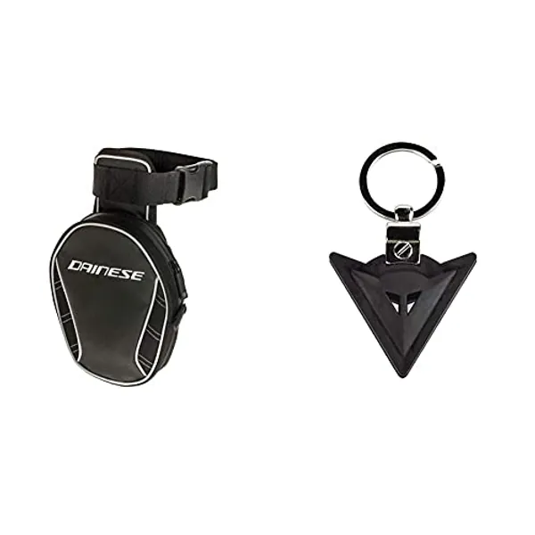 Dainese Unisex Leg-Bag Rucksack, Stealth-schwarz, N EU & Schlüsselring, Schwarz, One Size