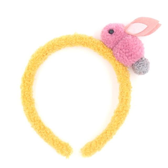 Fuzzy Bunny Headband - Dark Pink Bunny