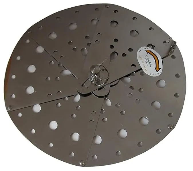 Shimomura Industry Tamahashi FO-1 Free Size Drop Lid, 5.5-9.1 inches (140-230 mm), Stainless Steel, Japan