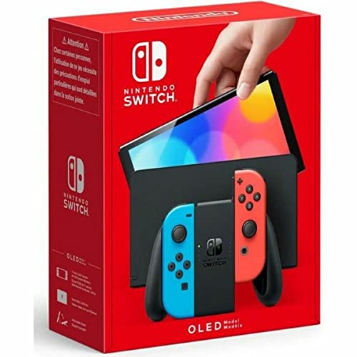 Nintendo Switch – OLED Model w/ Neon Red & Neon Blue Joy-Con - Neon Blue and Red - Console