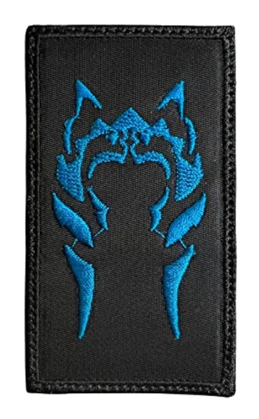 Almost SGT Ahsoka Tano Logo Clone Wars Patch Black/Blue - Funny Tactical Morale Embroidered Patch Hook Fastener Backing