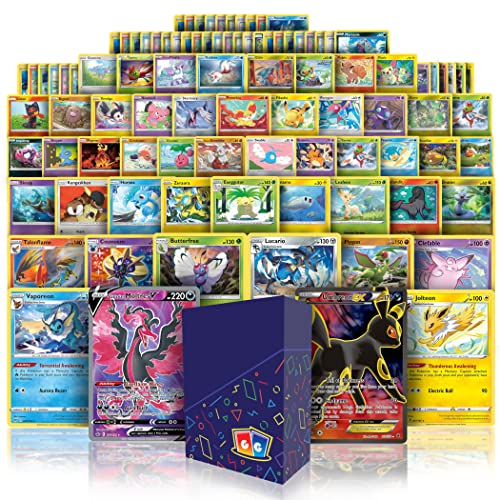 Ultra Rare Deluxe Bundle | 100+ Authentic Cards | 2X Ultra Rares Guaranteed | Legendary, VSTAR, VMAX, V, GX, or EX | Plus Bonus 10X Holos or Rares | GG Deck Box Compatible with Cards