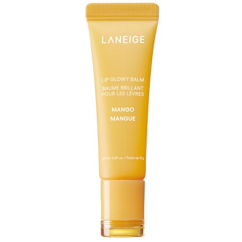 LANEIGE Lip Glowy Balm: Hydrate, Glossy, Lightweight, Moisturize & Tint with Shea Butter - Mango