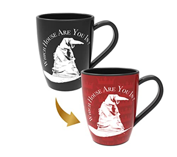 Harry Potter Sorting Hat Mug - Gryffindor | Heat Reveals The Hidden Hogwarts House | Thermal Pattern Change - Gryffindor