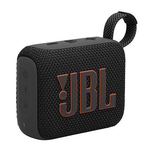 JBL Go 4 - Ultra-Portable, Waterproof and Dustproof Bluetooth Speaker, Big Pro Sound with Punchy bass, 7-Hour Built-in Battery, Made in Part with Recycled Materials (Black) - Black