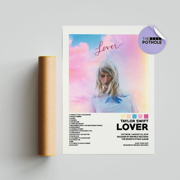 Taylor Swift Posters / Lover Poster / Album Cover Poster, Poster Print Wall Art, Custom Poster, Home Decor, Evermore, Folklore, Fearless