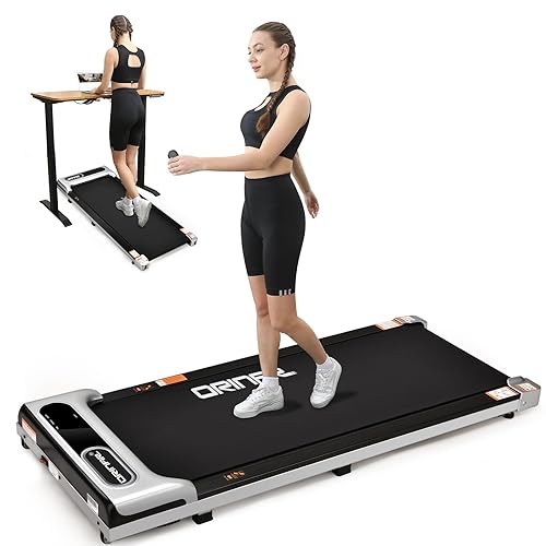 Orinar Walking Pad, Under Desk Treadmill for Home and Office, 2.5 HP Portable Treadmill, 3 in 1 Walking Jogging Running Machine with Remote Control, LED Display - Black