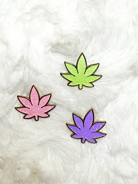 Weed Leaf Filler Enamel Pins