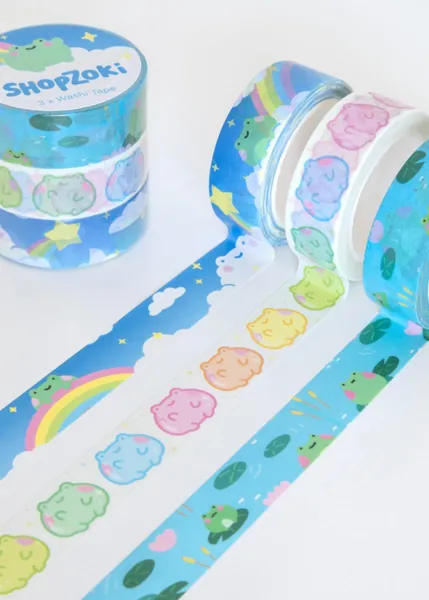 Ebbo Frog 3-Pack Washi Tape