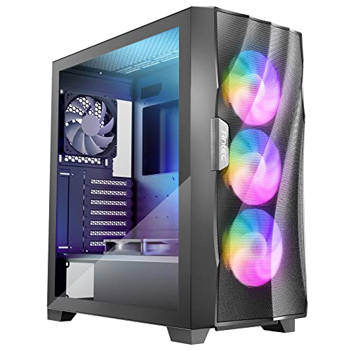 Antec DF700 Flux, Mid Tower Computer Case, ATX Gaming Case, USB3.0 x 2, 360 mm Radiator Support, 3 x 120 mm ARGB, 1 x 120 mm Reverse & 1 x 120 mm Fans Included - DF700 FLUX